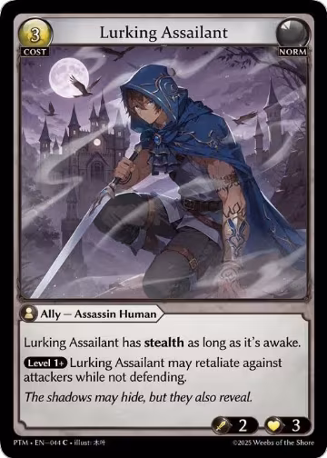 Lurking Assailant (Curio Foil) (044), Phantom Monarchs — Grand Archive card price