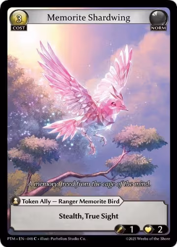 Memorite Shardwing (Curio Foil) (048), Phantom Monarchs — Grand Archive card price