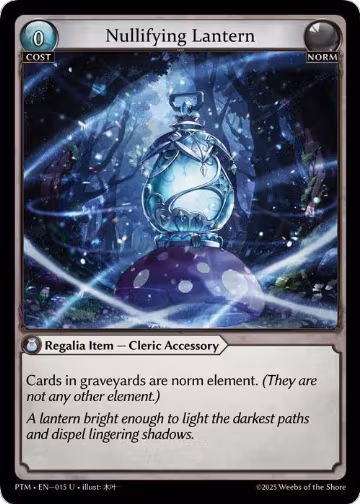 Nullifying Lantern (Curio Foil) (015), Phantom Monarchs — Grand Archive card price