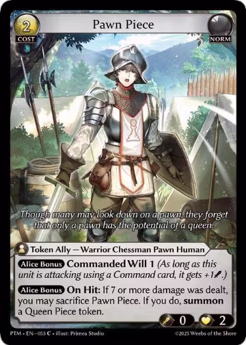 Pawn Piece (Curio Foil) (055), Phantom Monarchs — Grand Archive card price