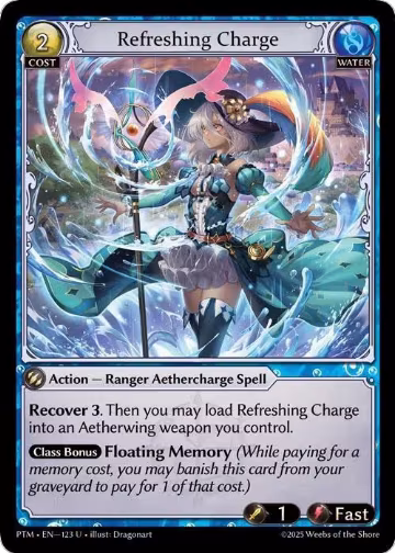 Refreshing Charge (Curio Foil) (123), Phantom Monarchs — Grand Archive card price