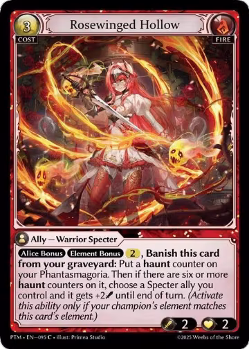 Rosewinged Hollow (Curio Foil) (095), Phantom Monarchs — Grand Archive card price