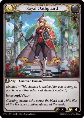 Royal Oathguard (Curio Foil) (063), Phantom Monarchs — Grand Archive card price