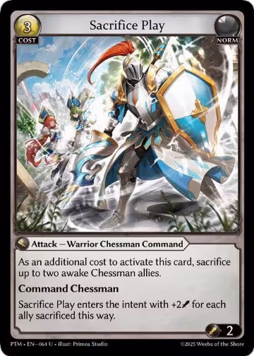 Sacrifice Play (Curio Foil) (064), Phantom Monarchs — Grand Archive card price