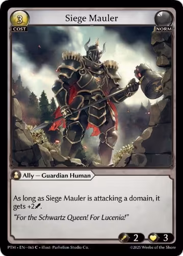 Siege Mauler (Curio Foil) (065), Phantom Monarchs — Grand Archive card price