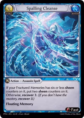 Spalling Cleanse (Curio Foil) (125), Phantom Monarchs — Grand Archive card price