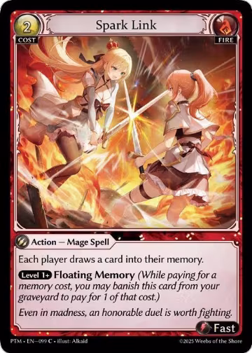 Spark Link (Curio Foil) (099), Phantom Monarchs — Grand Archive card price