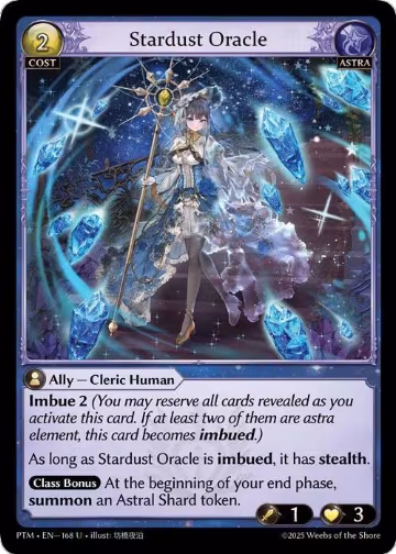 Stardust Oracle (Curio Foil) (168), Phantom Monarchs — Grand Archive card price