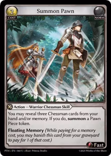 Summon Pawn (Curio Foil) (068), Phantom Monarchs — Grand Archive card price