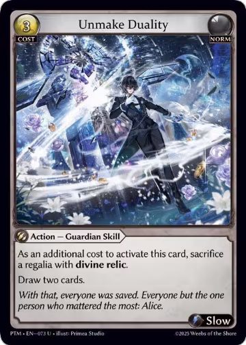 Unmake Duality (Curio Foil) (073), Phantom Monarchs — Grand Archive card price