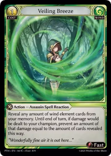 Veiling Breeze (Curio Foil) (160), Phantom Monarchs — Grand Archive card price