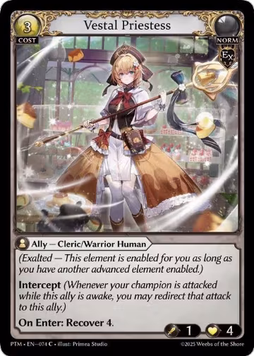 Vestal Priestess (Curio Foil) (074), Phantom Monarchs — Grand Archive card price