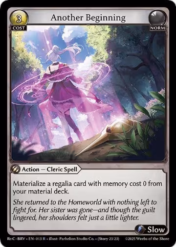 Another Beginning (013), Merlin Re: Collection, Brilliant Vestige — Grand Archive card price