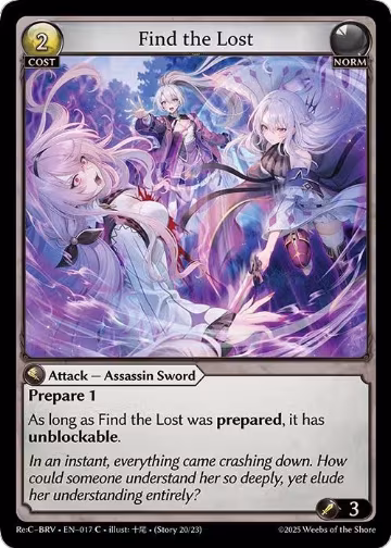 Find the Lost (017), Merlin Re: Collection, Brilliant Vestige — Grand Archive card price