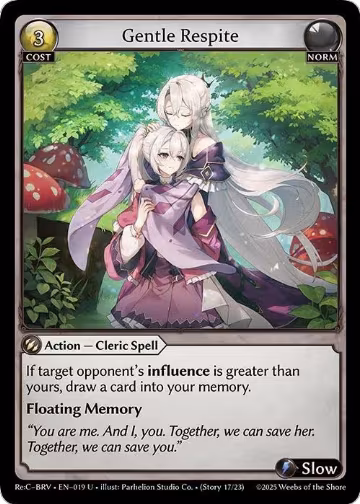 Gentle Respite (019), Merlin Re: Collection, Brilliant Vestige — Grand Archive card price