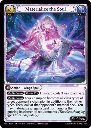Materialize the Soul (036), Merlin Re: Collection, Brilliant Vestige — Grand Archive card price