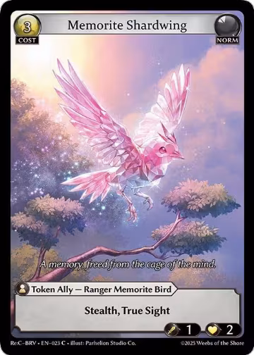 Memorite Shardwing (023), Merlin Re: Collection, Brilliant Vestige — Grand Archive card price