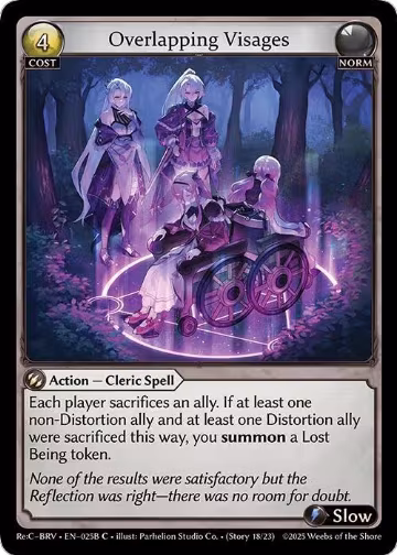 Overlapping Visages (025B) (025B), Merlin Re: Collection, Brilliant Vestige — Grand Archive card price