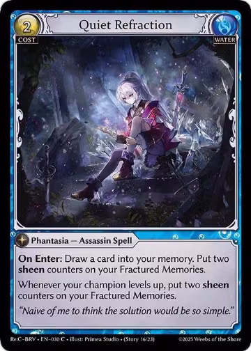 Quiet Refraction (030), Merlin Re: Collection, Brilliant Vestige — Grand Archive card price