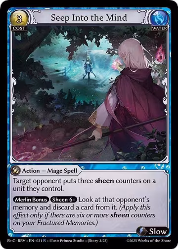 Seep Into the Mind (031), Merlin Re: Collection, Brilliant Vestige — Grand Archive card price