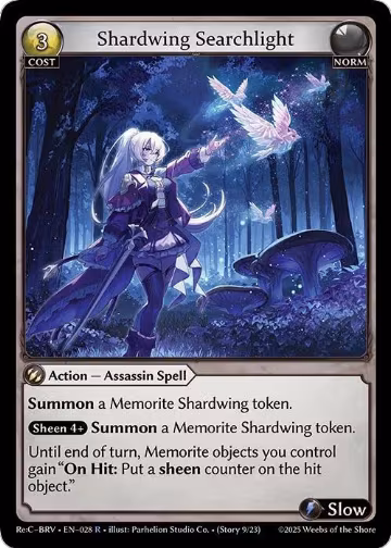Shardwing Searchlight (028), Merlin Re: Collection, Brilliant Vestige — Grand Archive card price