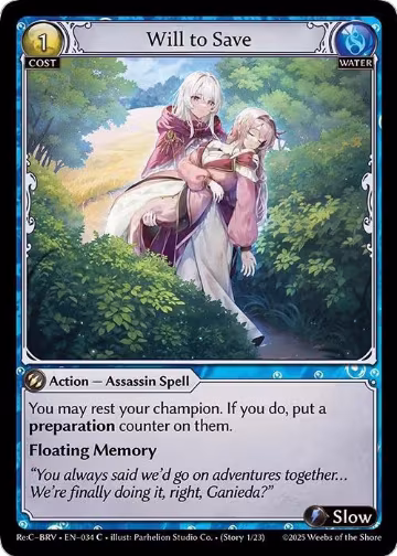 Will to Save (034), Merlin Re: Collection, Brilliant Vestige — Grand Archive card price
