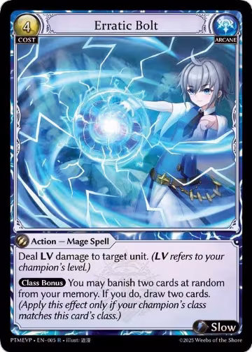 Erratic Bolt (005), Phantom Monarchs Event Pack — Grand Archive card price