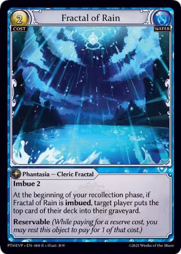 Fractal of Rain (008), Phantom Monarchs Event Pack — Grand Archive card price