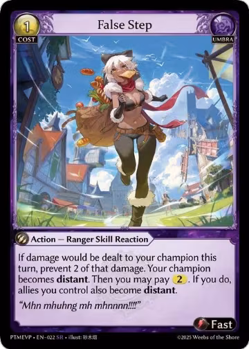 False Step (022), Phantom Monarchs Event Pack — Grand Archive card price