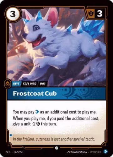 Frostcoat Cub (067/221), Spiritforged — Riftbound card price