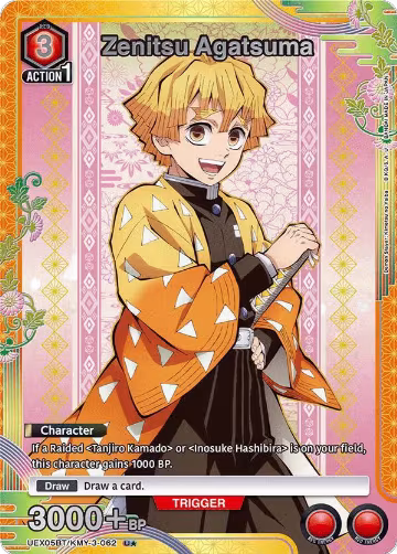 Zenitsu Agatsuma (U*) (UEX05BT/KMY-3-062), UEX05BT: Demon Slayer: Kimetsu no Yaiba Vol.2 — Union Arena card price