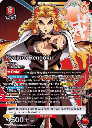 Kyojuro Rengoku (072) (SR**) (UEX05BT/KMY-3-072) — card price