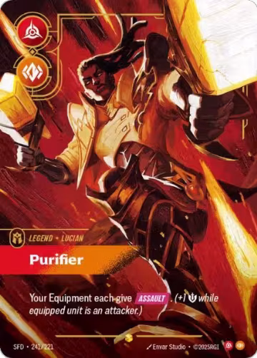 Lucian, Purifier (Overnumbered) (241/221), Spiritforged — Riftbound card price