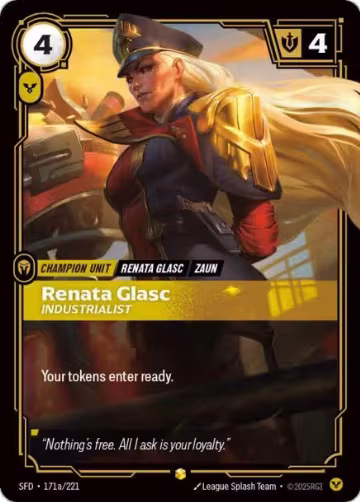 Renata Glasc, Industrialist (Alternate Art) (171a/221), Spiritforged — Riftbound card price