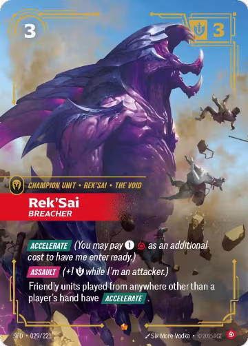Rek'Sai, Breacher (029/221), Spiritforged — Riftbound card price