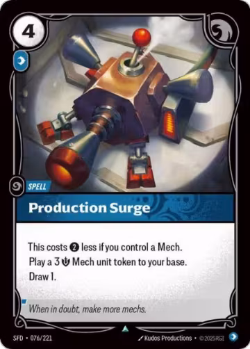 Production Surge (076/221), Spiritforged — Riftbound card price