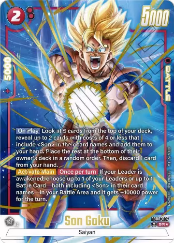 Son Goku - FB08-007 (Alternate Art) (FB08-007), Saiyan's Pride — DB Fusion card price