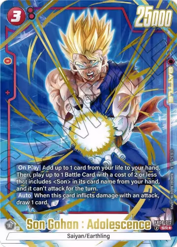 Son Gohan : Adolescence - FB08-012 (Alternate Art) (FB08-012), Saiyan's Pride — DB Fusion card price