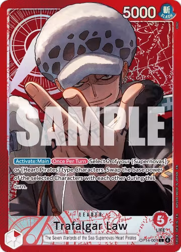 Trafalgar Law - OP14-001 (Alternate Art) (OP14-001), The Azure Sea's Seven — One Piece card price