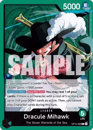 Dracule Mihawk - OP14-020 (OP14-020), The Azure Sea's Seven — One Piece card price