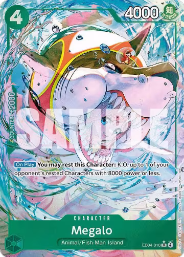Megalo (Alternate Art) (EB04-018), The Azure Sea's Seven — One Piece card price