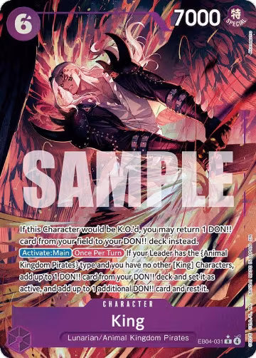 King (Alternate Art) (EB04-031), The Azure Sea's Seven — One Piece card price