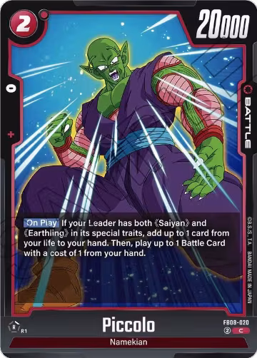 Piccolo - FB08-020 (FB08-020), Saiyan's Pride — DB Fusion card price