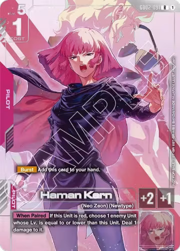 Haman Karn (Newtype Challenge 2025 Mission 3) (GD02-091), Gundam Promotional Cards — Gundam card price