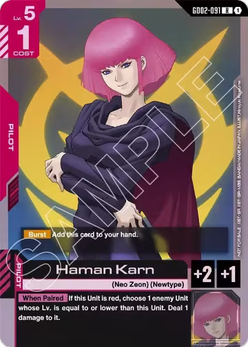 Haman Karn (GD02-091), Gundam Promotional Cards — Gundam card price