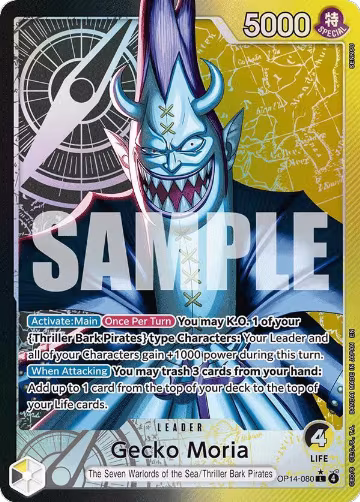 Gecko Moria - OP14-080 (Alternate Art) (OP14-080), The Azure Sea's Seven — One Piece card price