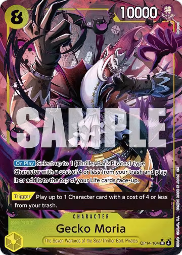 Gecko Moria - OP14-104 (Alternate Art) (OP14-104), The Azure Sea's Seven — One Piece card price