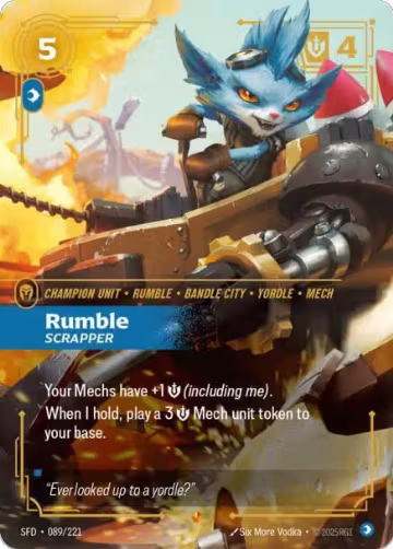 Rumble, Scrapper (089/221), Spiritforged — Riftbound card price