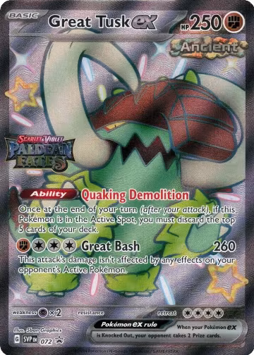 Great Tusk ex - 072 (Paldean Fates Stamped) (072), Miscellaneous Cards & Products — Pokémon card price