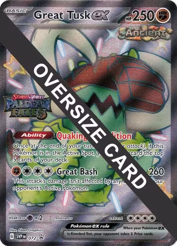Great Tusk ex - 072 (Paldean Fates Stamped) (072), Jumbo Cards — Pokémon card price
